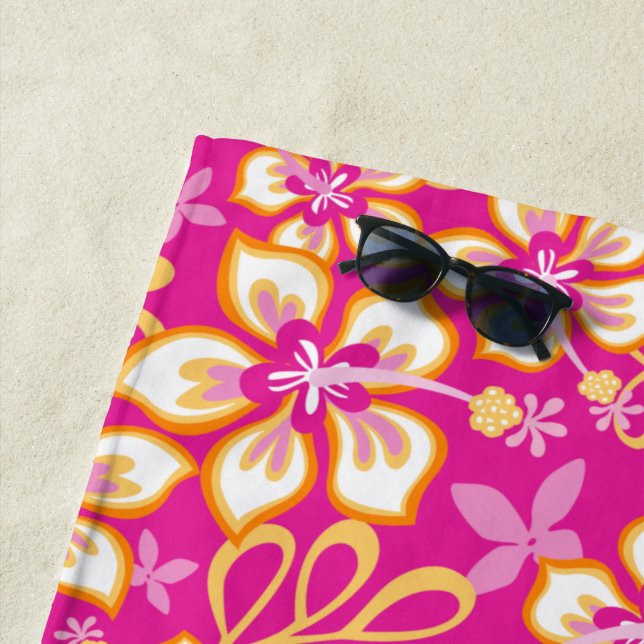 JUNGLE SURF (PINK COMBO) BEACH TOWEL (In Situ)