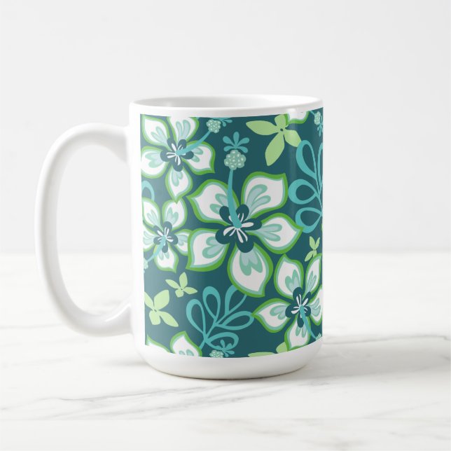 JUNGLE SURF (TEAL COMBO) COFFEE MUG (Left)