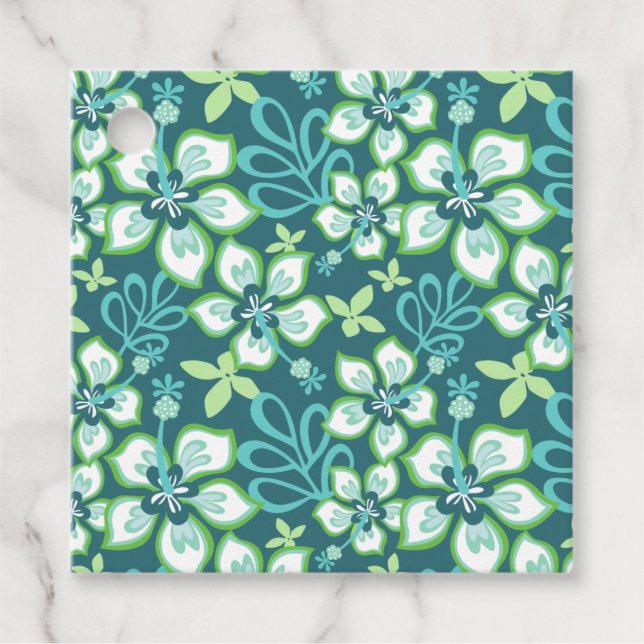 JUNGLE SURF (TEAL COMBO) FAVOUR TAGS (Front)