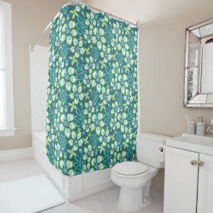 JUNGLE SURF (TEAL COMBO) SHOWER CURTAIN