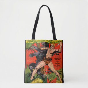 Jungle Tarzan & Black Panther Vintage Comics Tote Bag