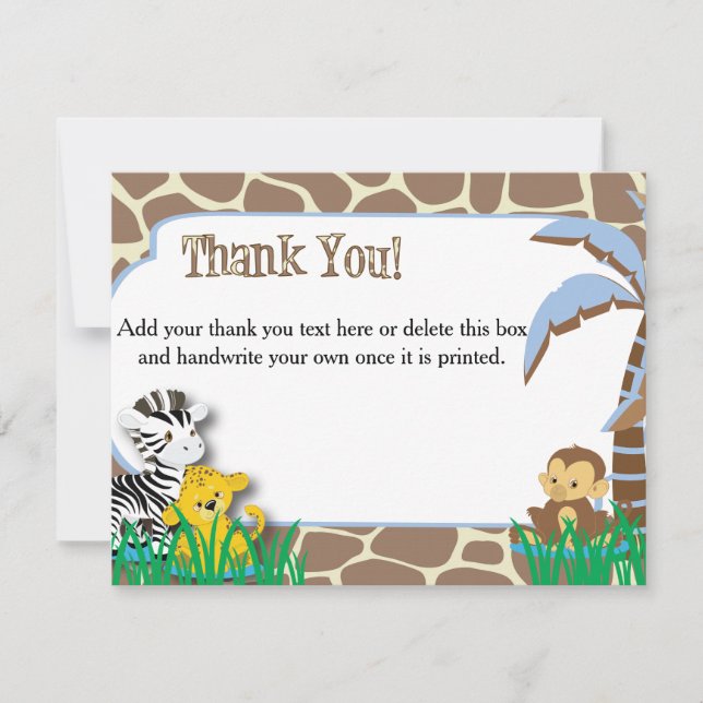 Jungle Thank You Card (Front)