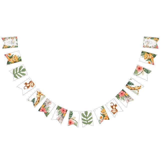 Jungle Theme Baby shower  Bunting (All)