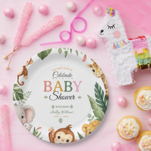 Jungle Theme Baby shower  Paper Plate