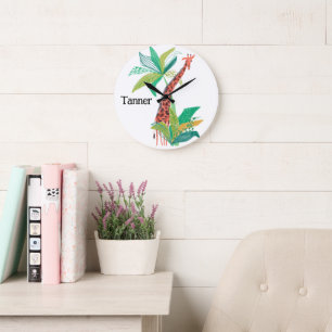 Jungle Theme Nursery Decor Large Clock