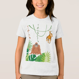 Jungle Theme T-shirt for kids Tri-Blend Shirt