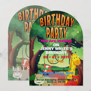 Jungle Themed Invitation