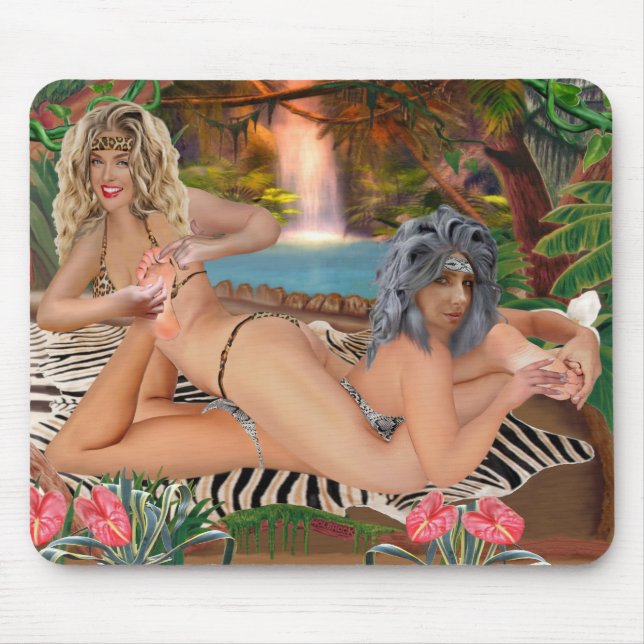 JUNGLE TICKLE WRESTLING 2 MOUSE MAT (Front)