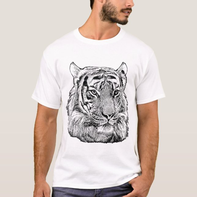 Jungle Tiger Face safari animal original nature T-Shirt (Front)