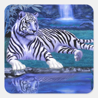 JUNGLE TIGER.JPEG SQUARE STICKER