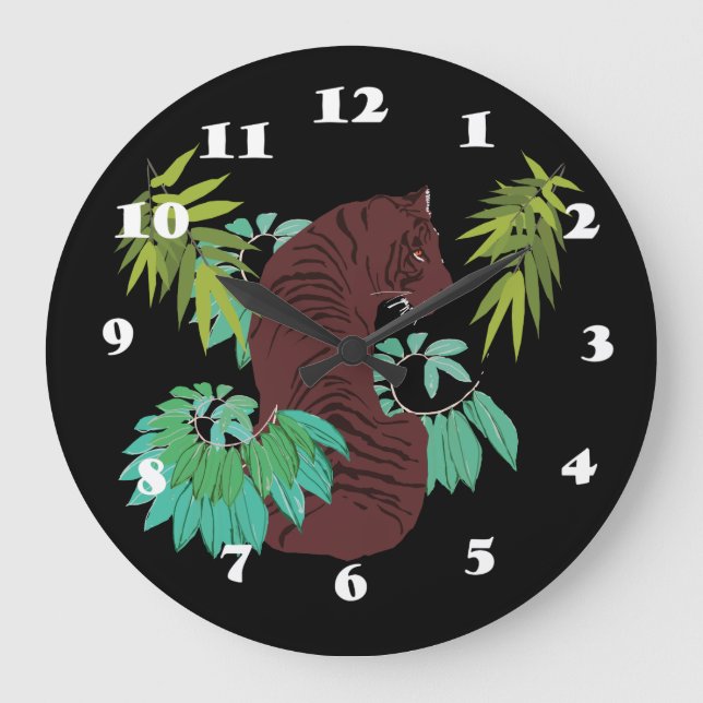 Jungle Tiger Large Clock (Front)
