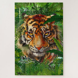Jungle Tiger Puzzle   Colourful Tiger Puzzle 