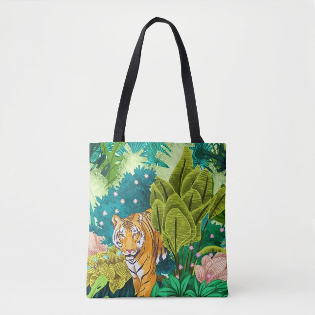 Jungle Tiger Tote Bag (Front)