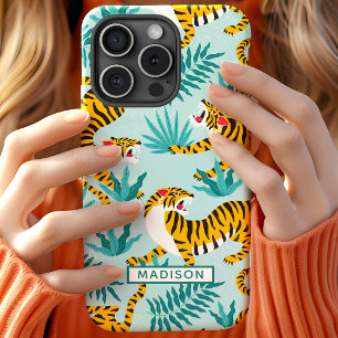 Jungle Tiger Trendy Personalised iPhone 12 Case