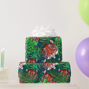 Jungle Tiger Wrapping Paper Bold and Exotic