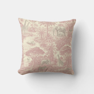 Jungle Toile Pattern Tropical Planner Cushion