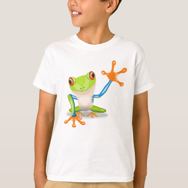 Jungle Tree Frog bright and colourful T-Shirt (Front)