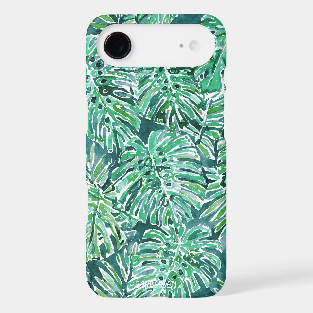 JUNGLE VIBES Green Tropical Monstera Pattern Case-Mate iPhone Case (Back)