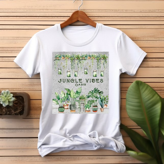 Jungle Vibes Oasis Vertical Garden Plants Lover  T-Shirt (Creator Uploaded)