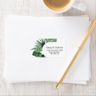 Jungle watercolor boho design label