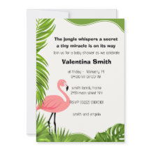jungle whispers invite baby shower