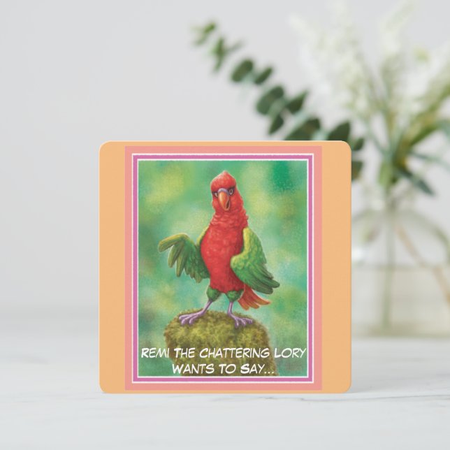 Jungle Whispers Of Encouragement Series Flat Card (Standing Front)