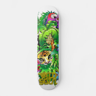 Jungle Wild Animals and Plants Skateboard