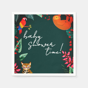 Jungle Wildlife Baby Shower Napkin