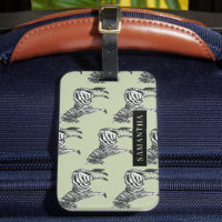 Jungle Zebra Wild Pattern & Personalised Name
