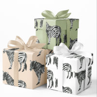 Jungle Zebra Wild Pattern & Personalised Name