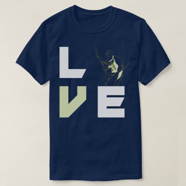 Jungle Zoo Keeper Gift Love Monkey T-Shirt (Design Front)