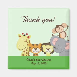 Jungle Zoo Party Birthday Baby Shower Favour Magnet