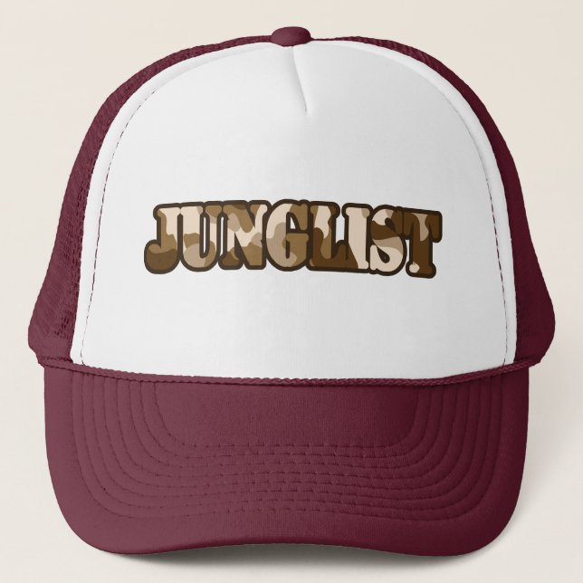 Junglist Camo Brown Trucker Hat (Front)