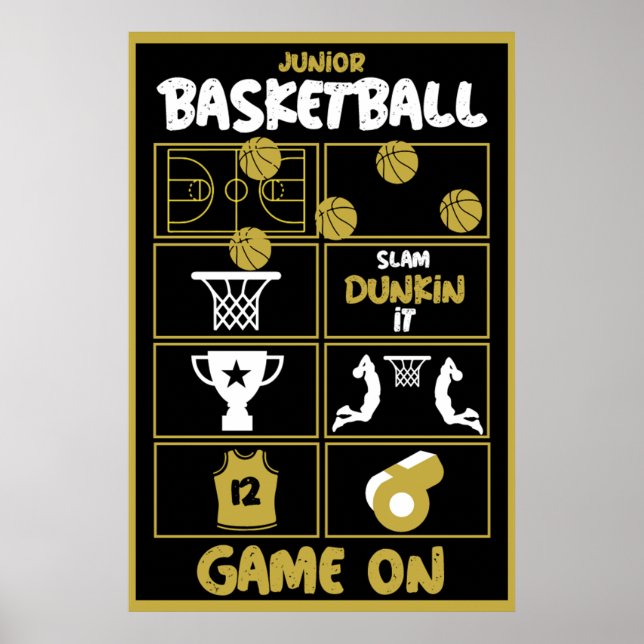 Junior Basketball Players   Poster (Front)