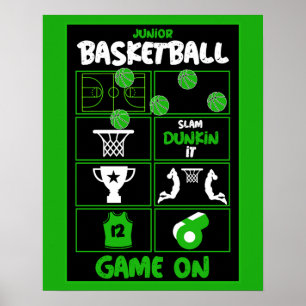 Junior Basketball Players  Poster
