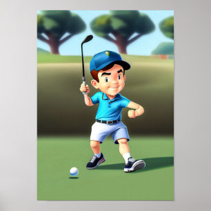 Junior Boys Golf Art Print
