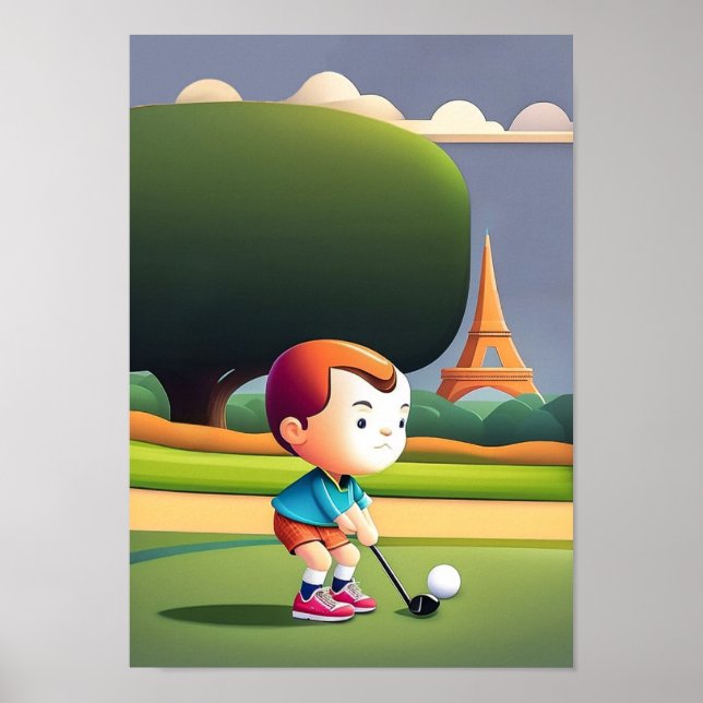 Junior Boys Golf Art Print (Front)