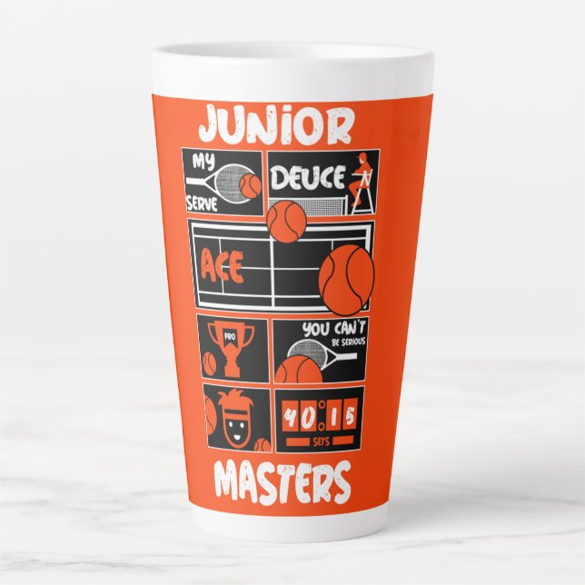 Junior Boys Tennis Player      Latte Mug (Front)
