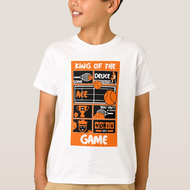 Junior Boys Tennis Player  T-Shirt (Front)