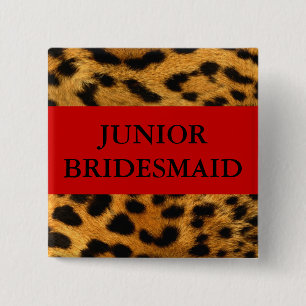 Junior Bridesmaid 15 Cm Square Badge