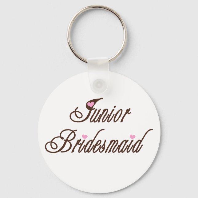 Junior Bridesmaid Classy Browns Key Ring (Front)