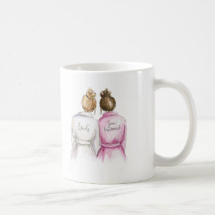 Junior Bridesmaid? Dk Blonde Bun Bride Br Bun Maid Coffee Mug