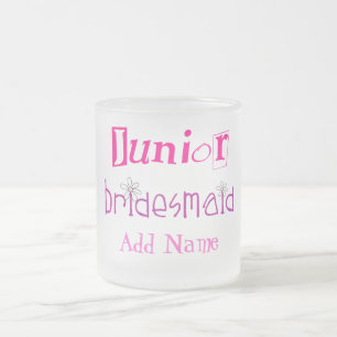 Junior Bridesmaid Frosted Glass Coffee Mug