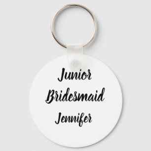 Junior Bridesmaid Gift Custom Name Gifts Wedding Key Ring