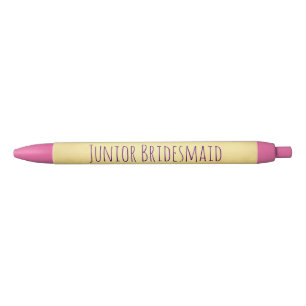 Junior Bridesmaid Souvenir Black Ink Pen