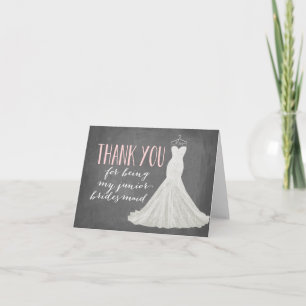 Junior Bridesmaid Thank You Bridesmaid Card