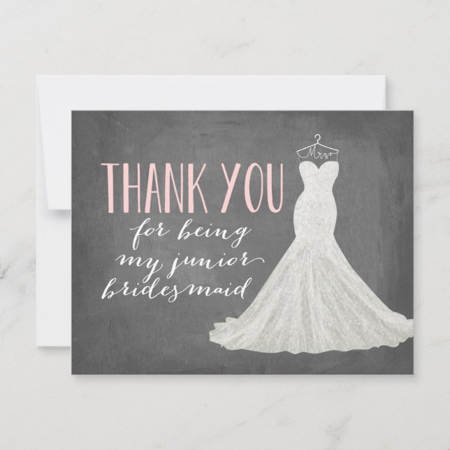 Junior Bridesmaid Thank You | Bridesmaid Invitation (Front)