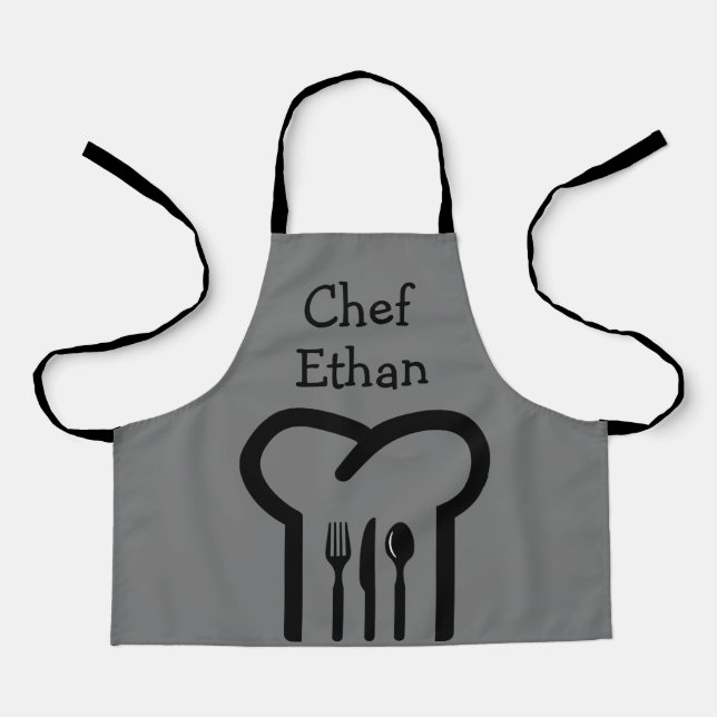 Junior chef boys gourmet kids apron (Front)