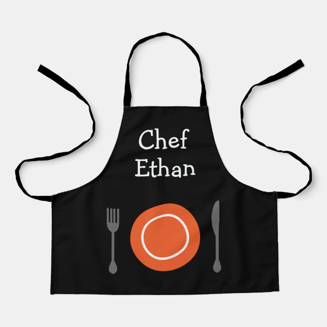 Junior chef boys gourmet kids apron (Front)