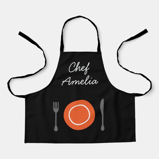 Junior chef girls gourmet kids apron (Front)
